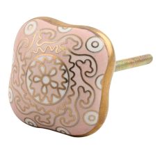 Pink Square Ceramic Dresser Knob Online